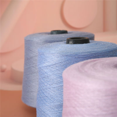Recyclable Lightweight Spun Wool Yarn , Moistureproof Dyed Polyester Spun Yarn