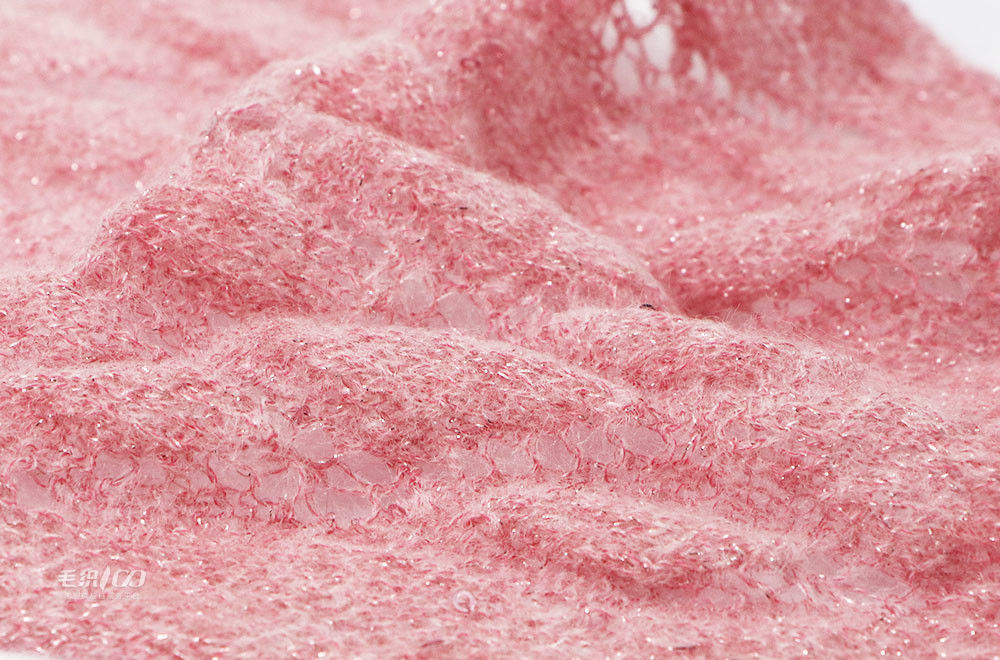 1/18NM Fluffy Sequin Wool Yarn Elastic Polyester And Acrylic